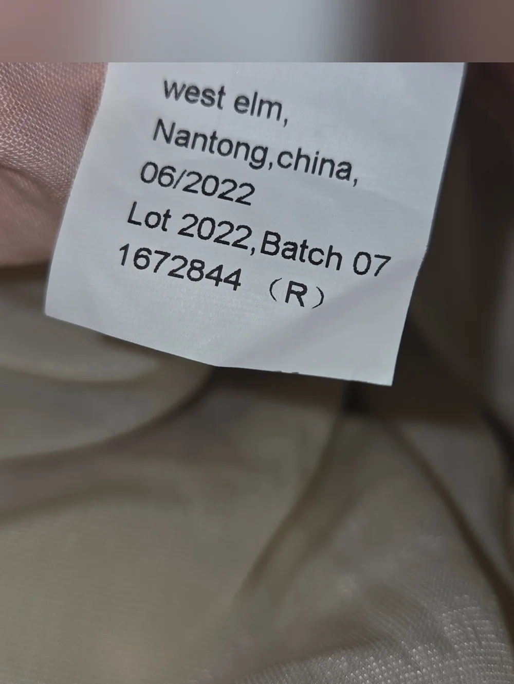 West Elm Lush Velvet Blush Pink Pillowcase 26 x 26